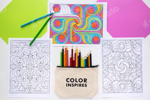 Preview: Colorful Art Flat Lay