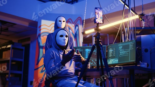 Vista previa: Hackers anónimos filman un vídeo de rescate