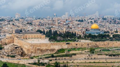 Preview: Beautiful view of Jerusalem from the Mount of Olives