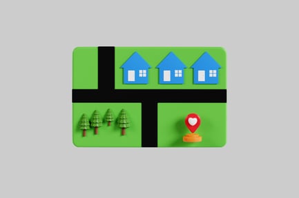 Preview: Cartoon town celebration scene asset