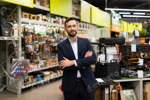 Preview: portrait of friendly manager of picnic and tourism stores
