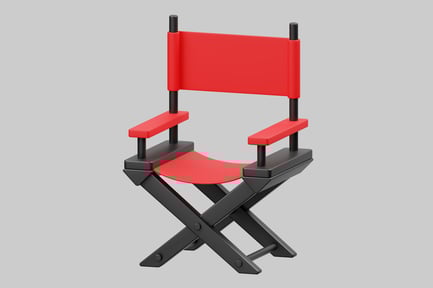 Preview: Director's chair red and black
