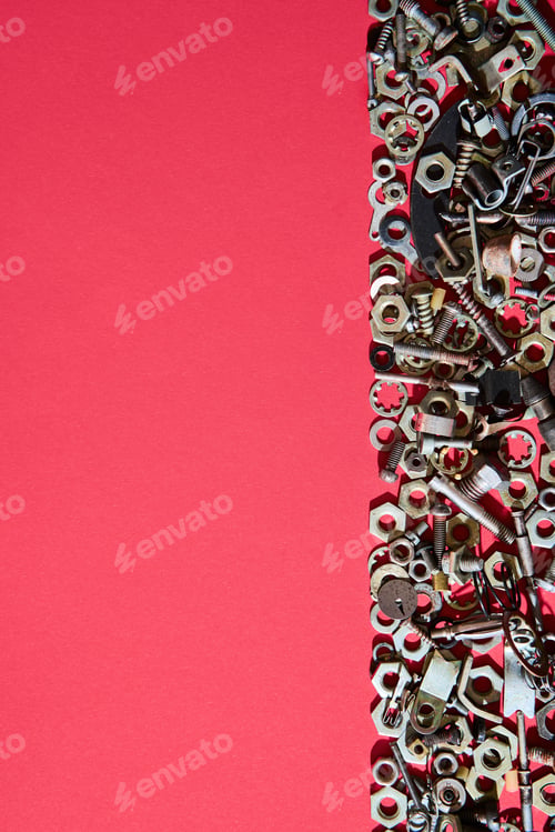 Preview: Metal hardware border with copy space