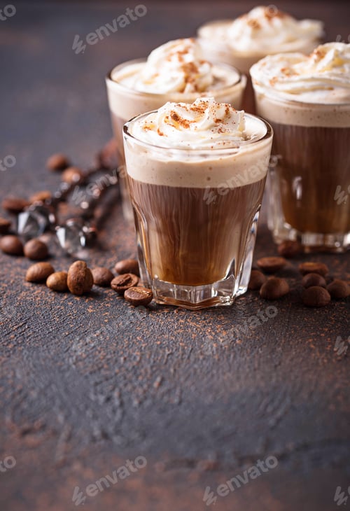 Preview: Coffee latte with whipped cream