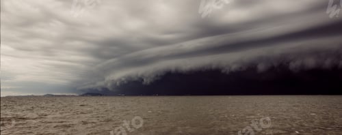 Preview: Cloudy storm in the sea before rainy.t ornado storms cloud above the sea.