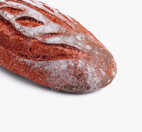 Preview: Artisan sourdough bread on white background