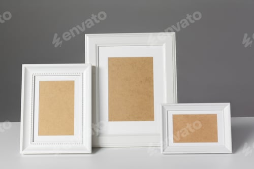 Preview: Blank photo frame on the table