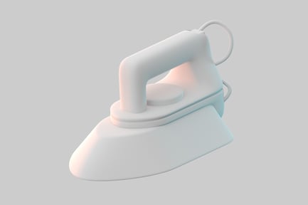 Preview: Sleek white clothes iron