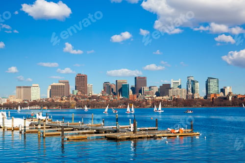 Vista previa: Boston skyline over the Charles River