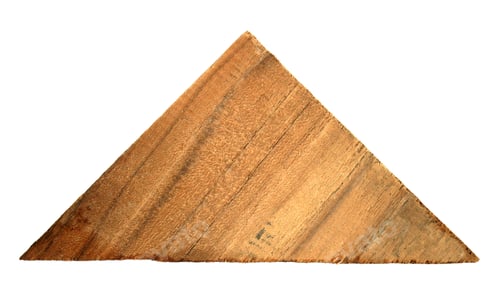 Preview: wooden in shape triangle isolated on white background