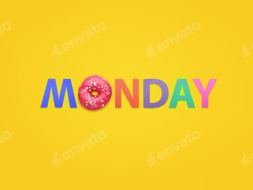 Preview: Word Monday composed on orange