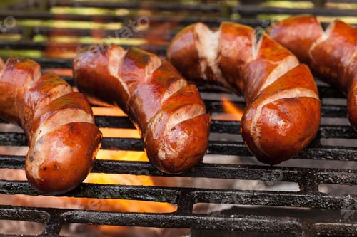 Preview: Grilling sausages.