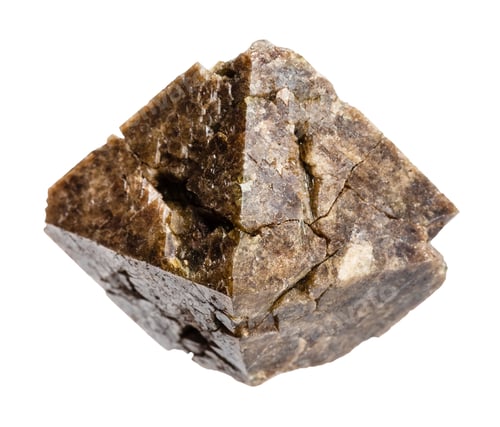 Preview: rough zircon mineral isolated on white