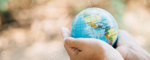 Preview: Hold the Green Planet in Your Hands and Save Earth This concept for Environment and Earth Day