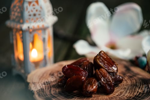 Preview: Ramadan Kareem greeting photo of beautiful Arabic lantern