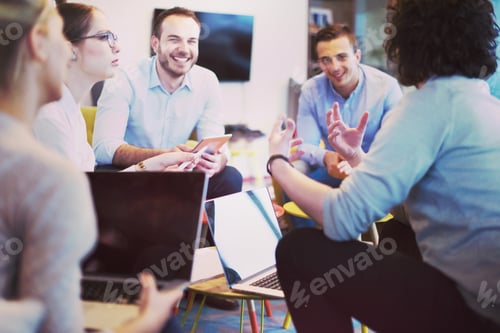 Preview: Startup Business Team At A Meeting at modern office building