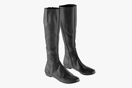 Preview: Black Leather Knee-High Boots