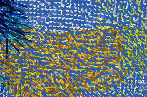 Preview: Abstract Texture Of A Grid And Material From Fabric For A Background Or For Wallpaper Of Yellow And