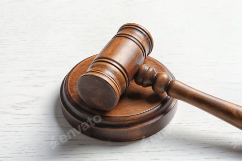 Preview: Judge's gavel on light background. Law concept