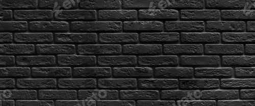 Preview: black brick wall texture for pattern background. copy space.