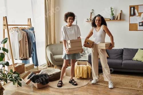 Preview: LGBT Couple Crafting Unique Fashion Statements Through Upcycled Clothes in Cozy Living Space