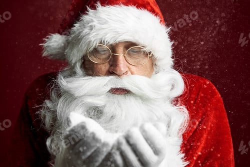 Preview: Santa Claus blowing the snow