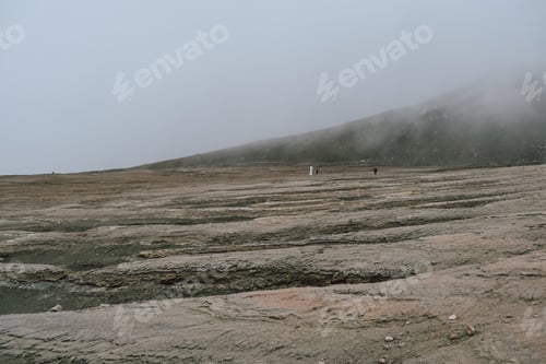 Preview: View of mountains and volcanoes from the edge of the crater