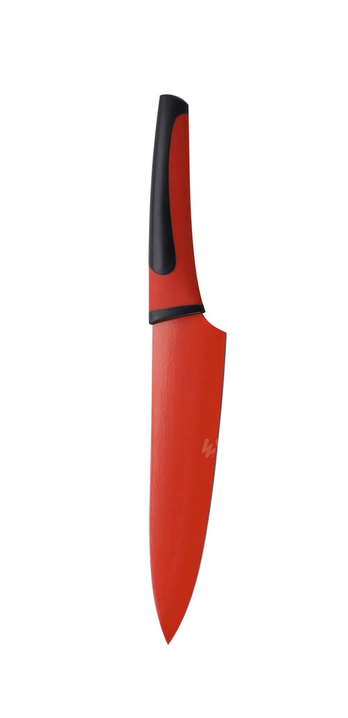 Preview: red ceramic knife isolated on white