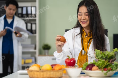 Preview: Team Microbiologists Analyzing Molecular Samples in Advanced Food Science Laboratory