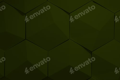 Preview: Abstract Dark Green Hexagonal Geometric Pattern Background