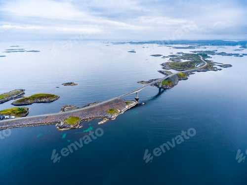 Preview: Atlantic Ocean Road aerial photography.