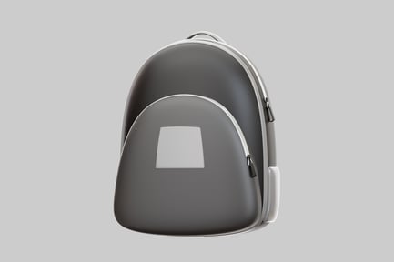 Vista previa: Mochila moderna con cuadrado personalizable