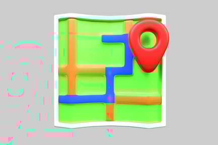 Preview: Abstract route map with pinpoint