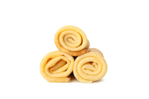 Preview: Tasty thin pancakes isolated on white background