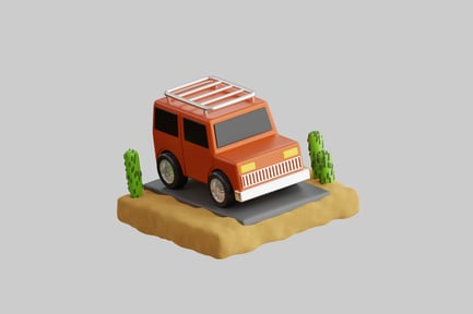 Preview: Low poly desert adventure vehicle