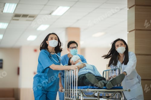 Preview: emergency patient, professional doctor working for help emergency patient at hospital health care