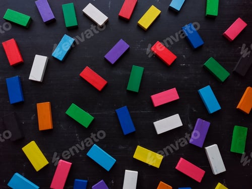 Visualização: Bloco de madeira colorido para fundo, fundo abstrato.