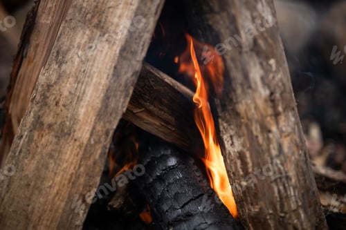 Preview: open fire flames boil kettle drink orange