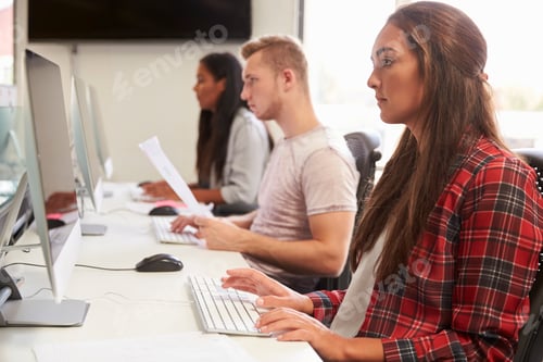 Preview: Group Of University Students Using Online Resources