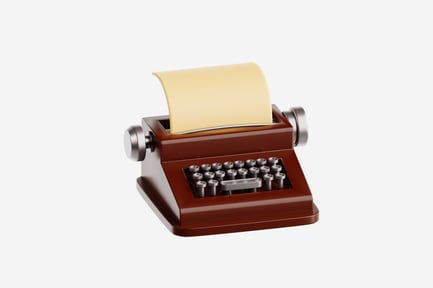 Preview: 3D Render of a Vintage Typewriter