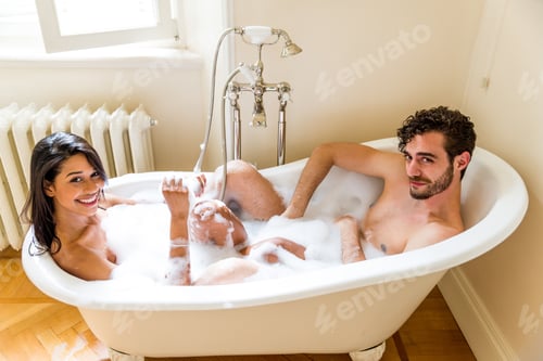 Preview: Couple of lovers in the bathroom