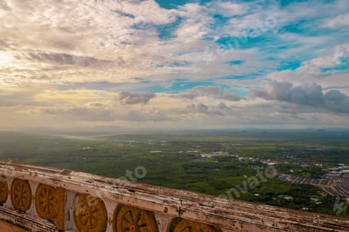Preview: Aerial shot of the area surrounding the historic Tiger Cave Temple, Krabi, Thailand, Asia