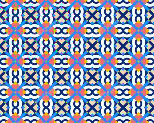 Preview: Oriental ethnic geometric seamless Tile pattern made with various traditional elements style design