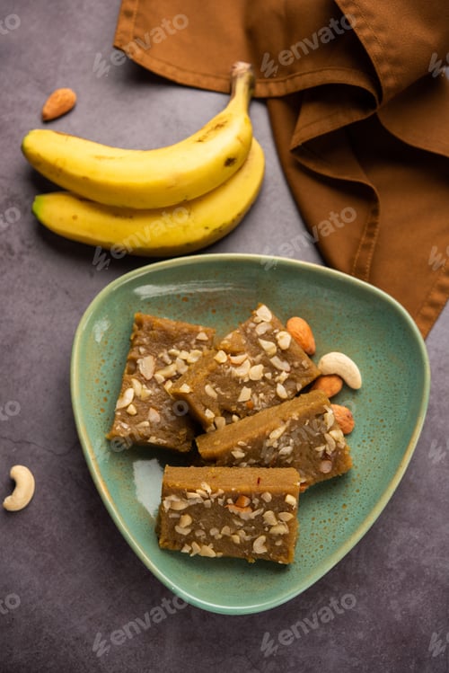 Preview: Banana Burfi or pakke kele ki barfi is a delicious Indian dessert made during festivals