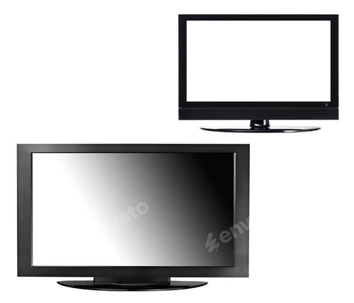 Preview: LCD screen TV with white background