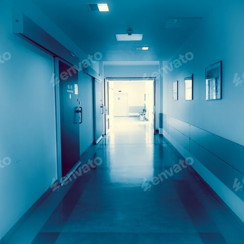 Preview: hospital corridor. hospital hallway. hospital interior