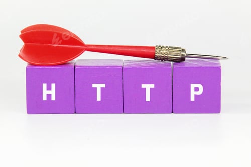 Preview: arrow with the word http. the concept of a website or web page