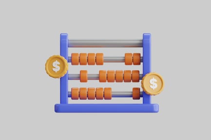 Preview: Abacus with gold coins