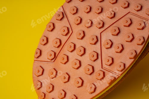 Preview: Rubber sole of a sports sneaker close up