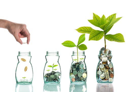 Preview: Investment Growth Concept with Coin and Sprout